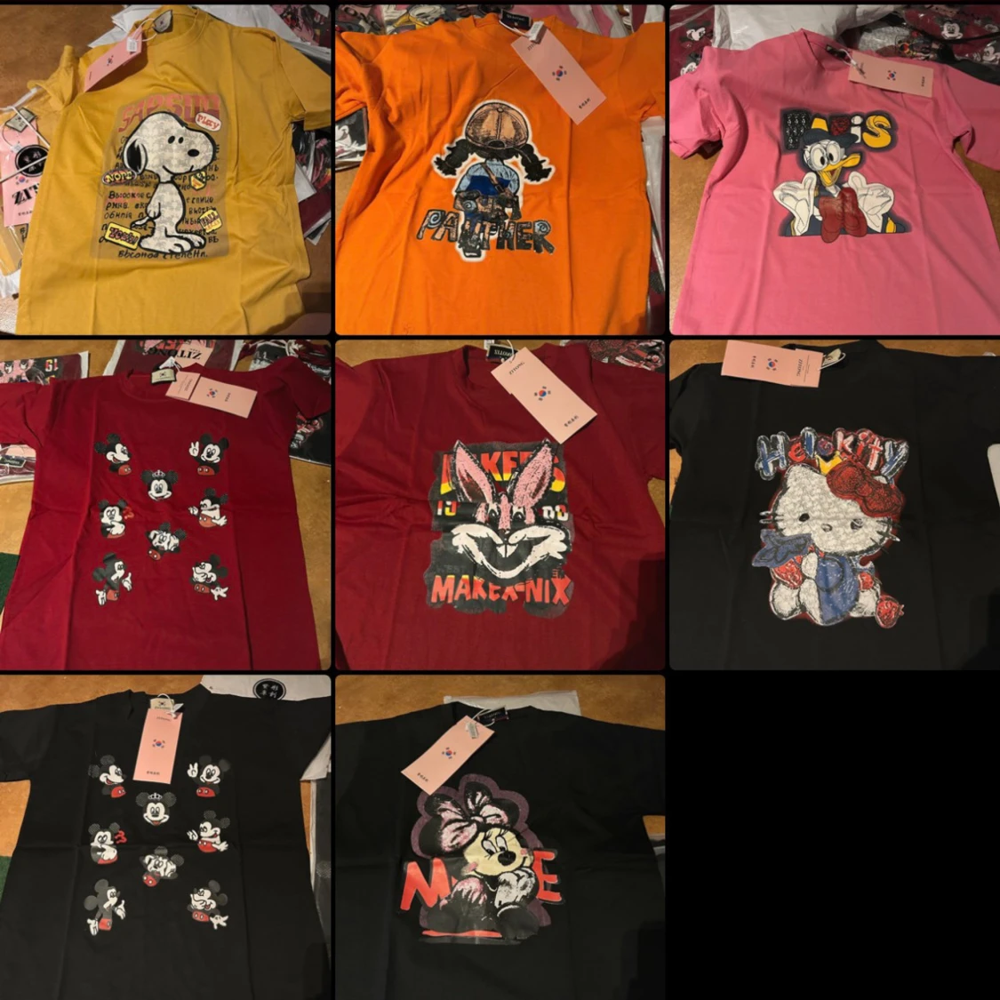 T-Shirt Med Olika Tryck På - 1