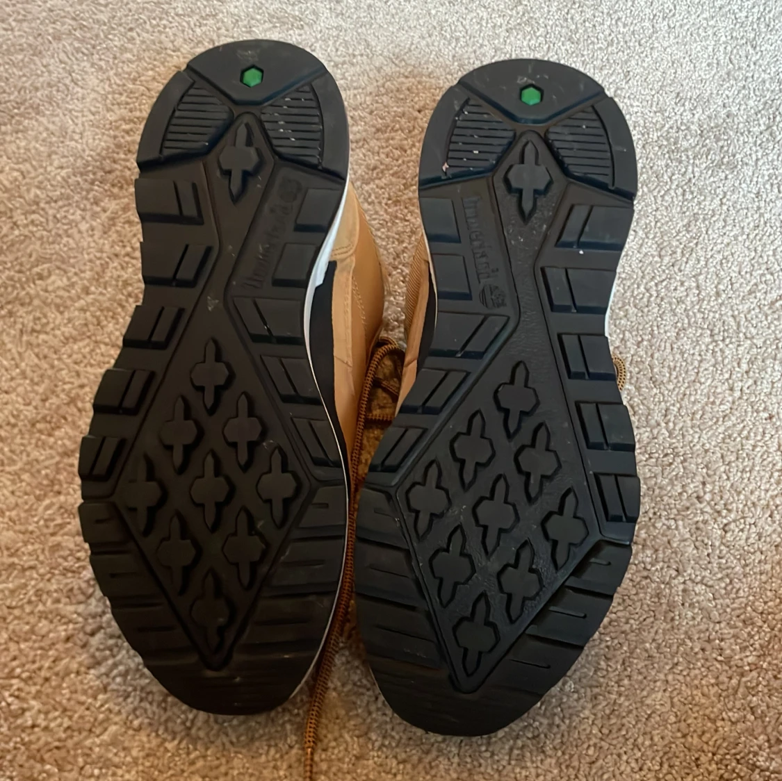 Beige Timberland kängor med snörning - 1