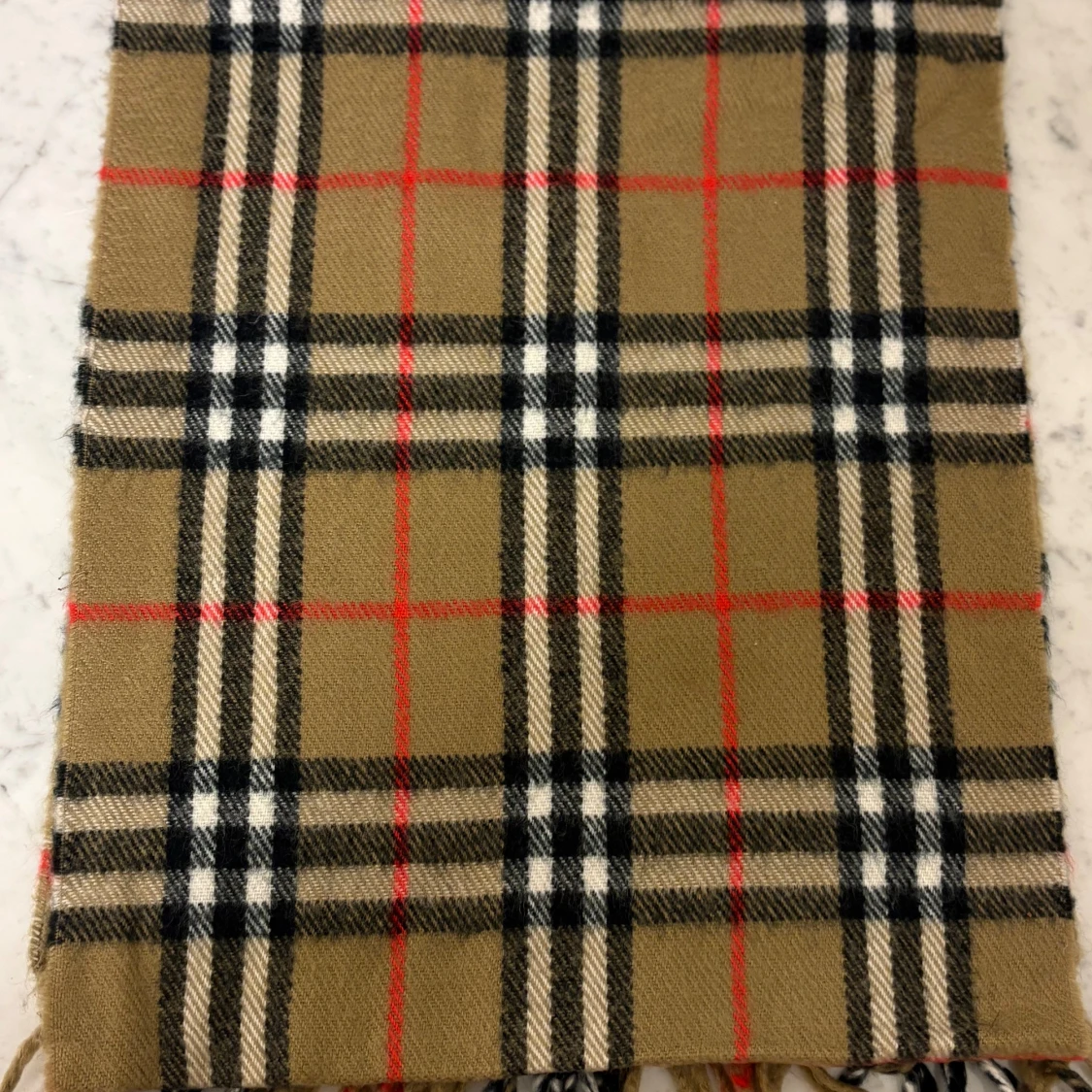 Rutig halsduk från Burberrys i ull - 1