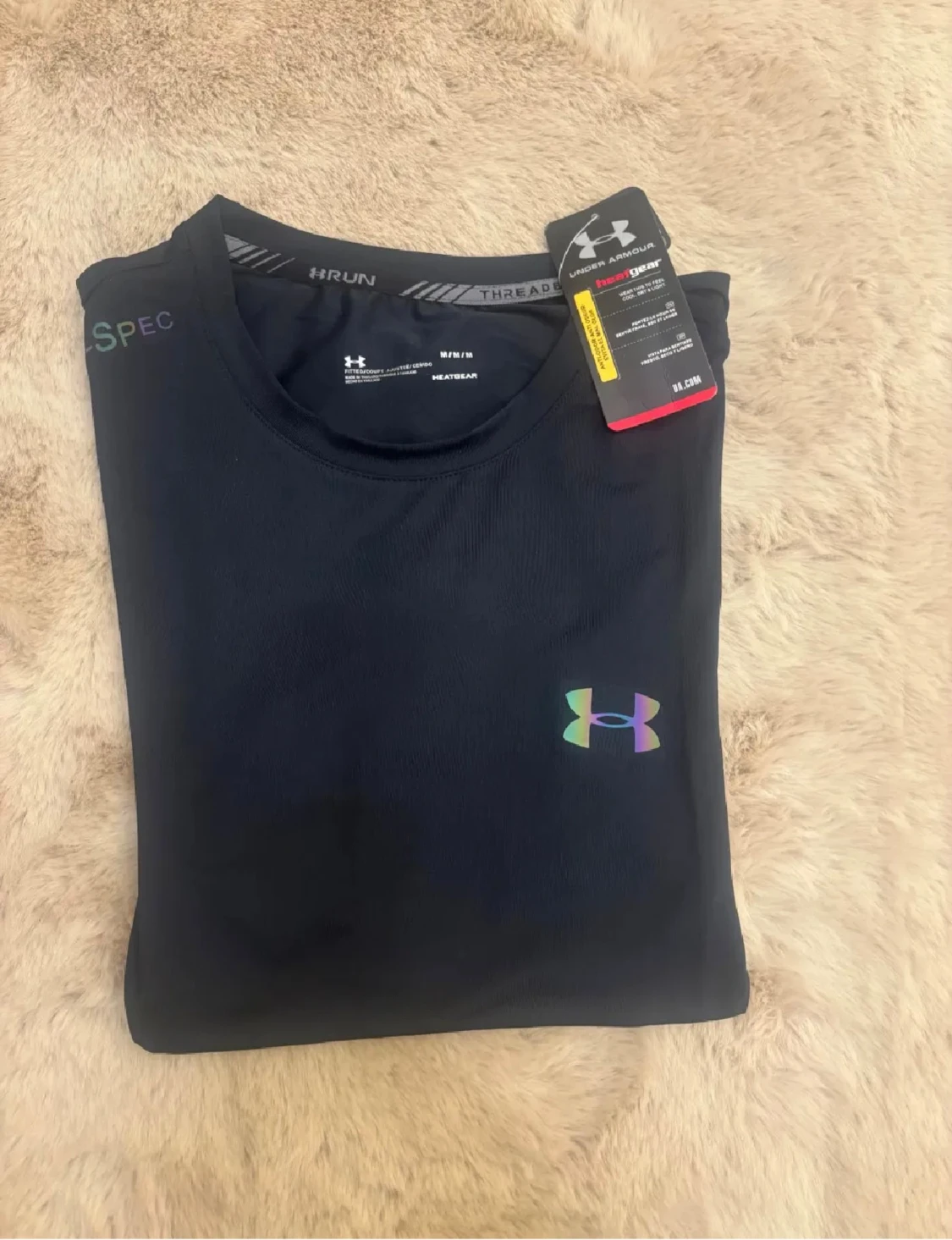 Svart Under Armour t-shirt i polyester - 4