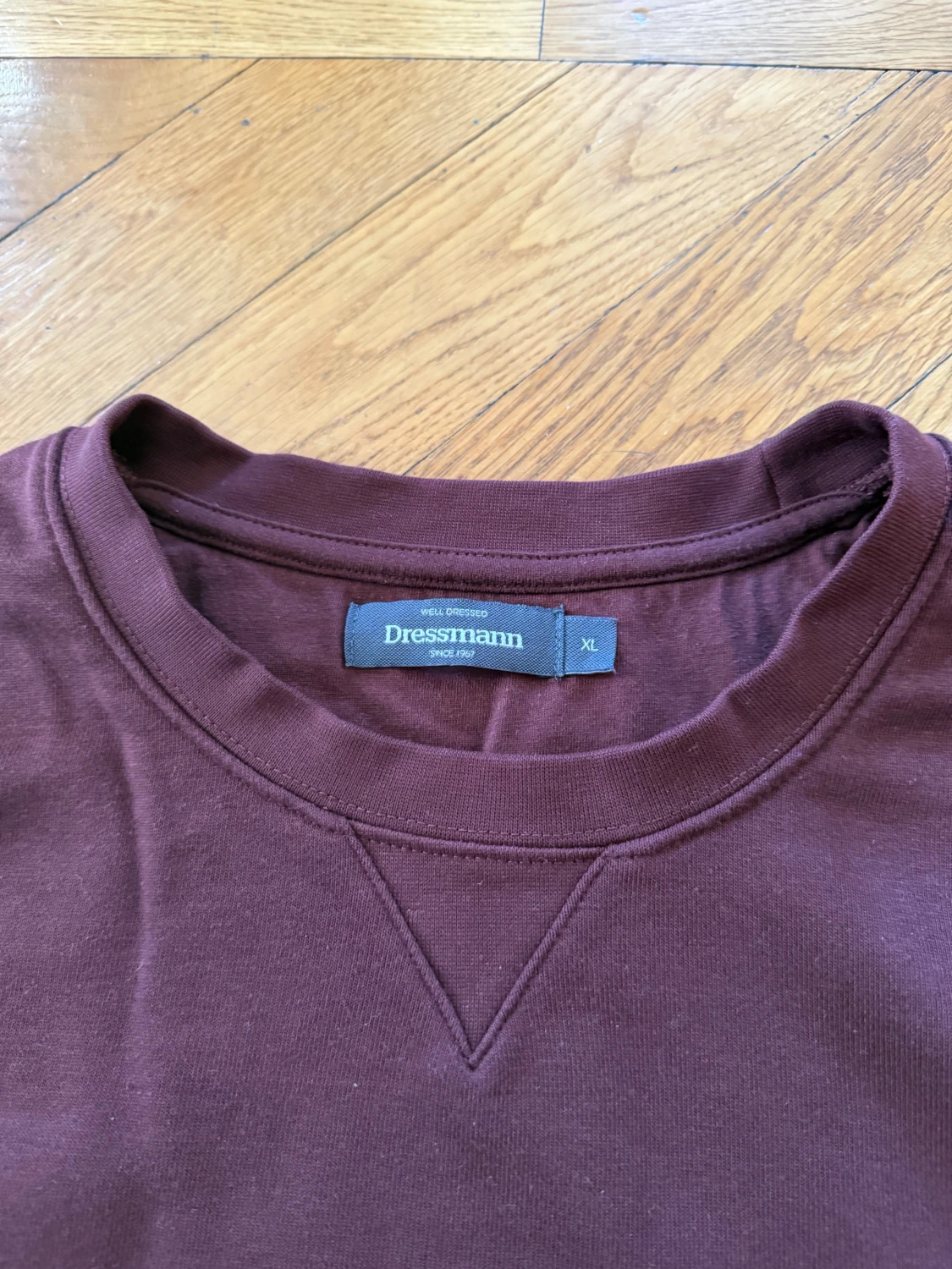 Vinröd sweatshirt från Dressmann XL - 1
