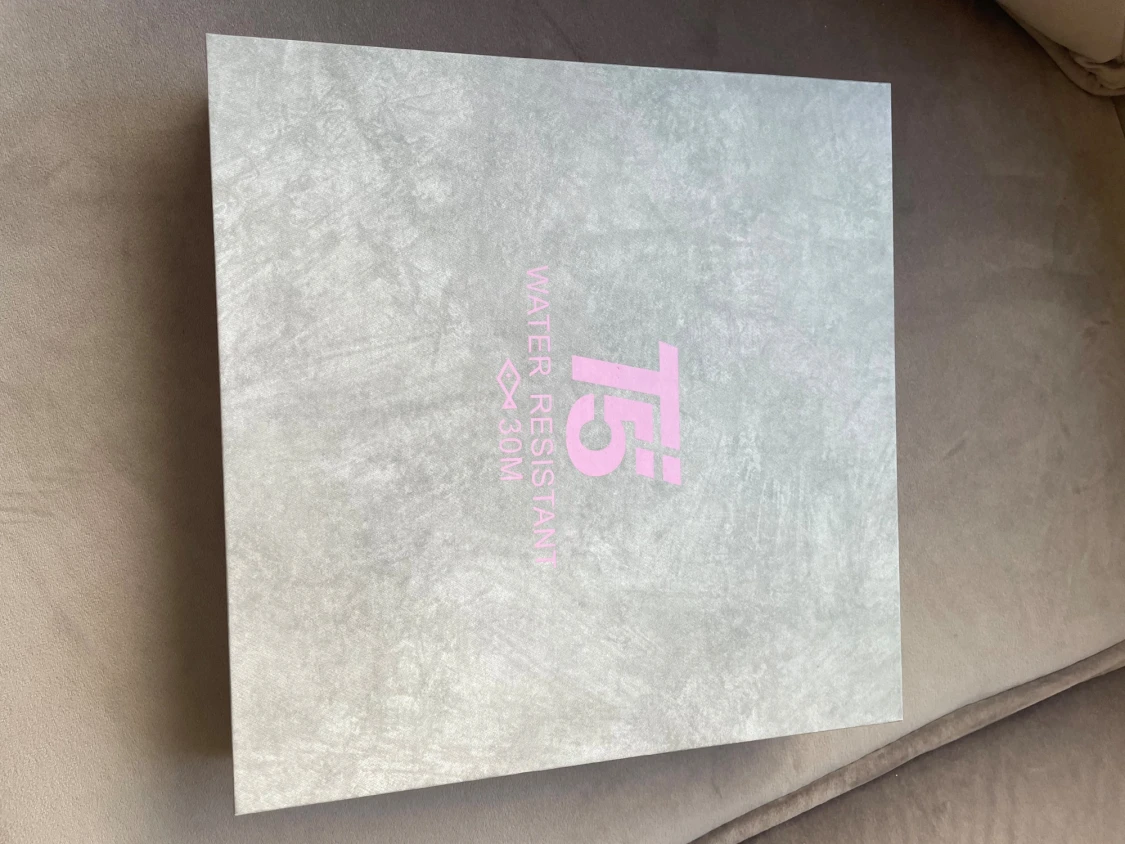 F5 fyrkantig kronografklocka med färgband - 4