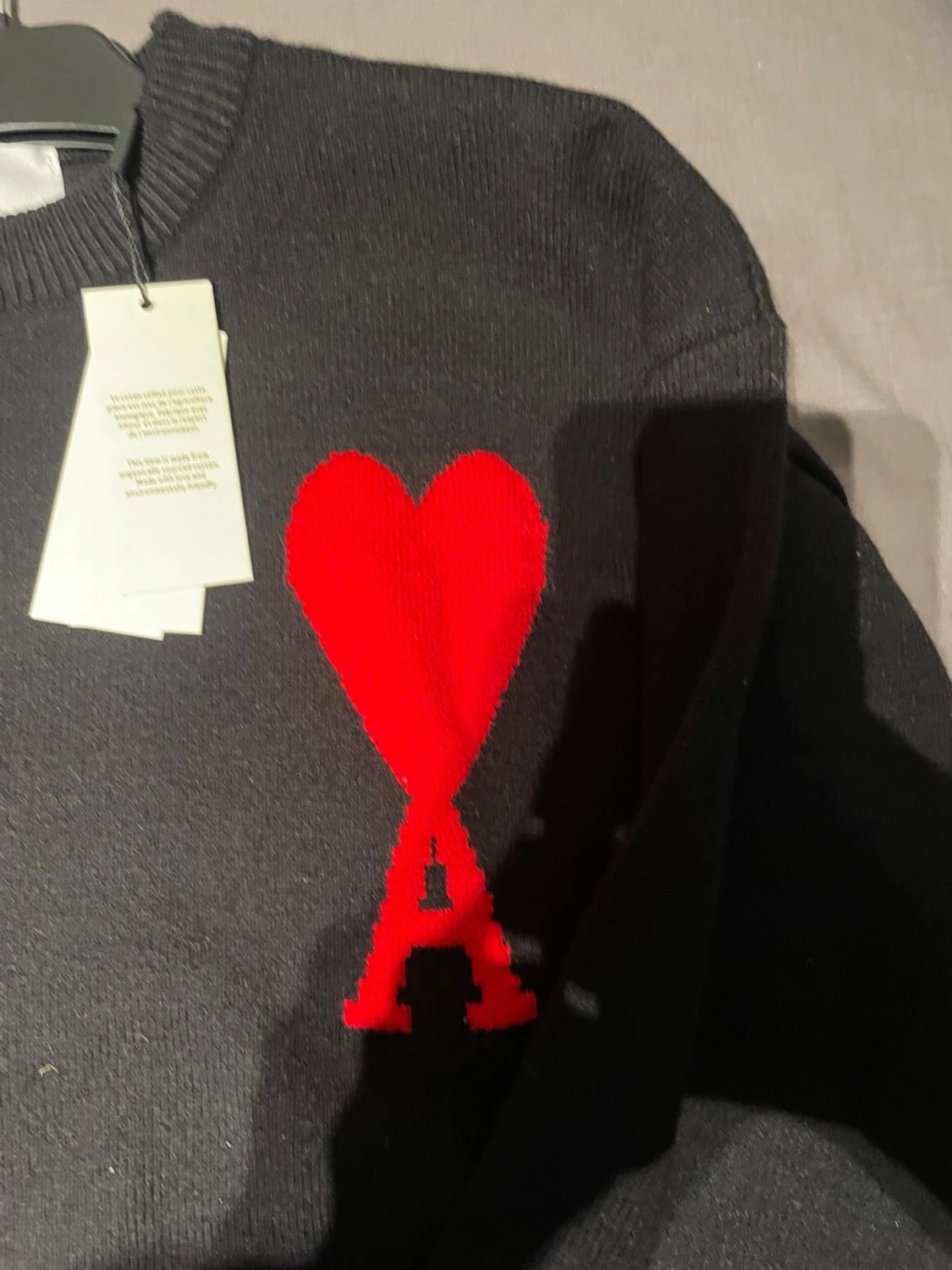 Svart stickad tröja från Ami Paris - 4