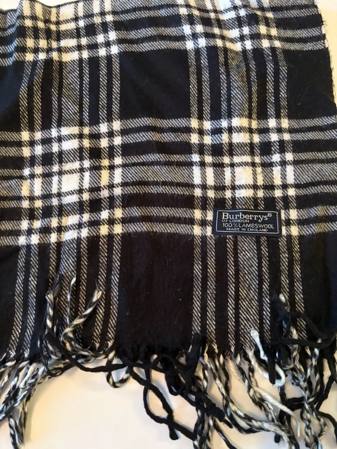 Rutig halsduk från Burberrys i ull - 1