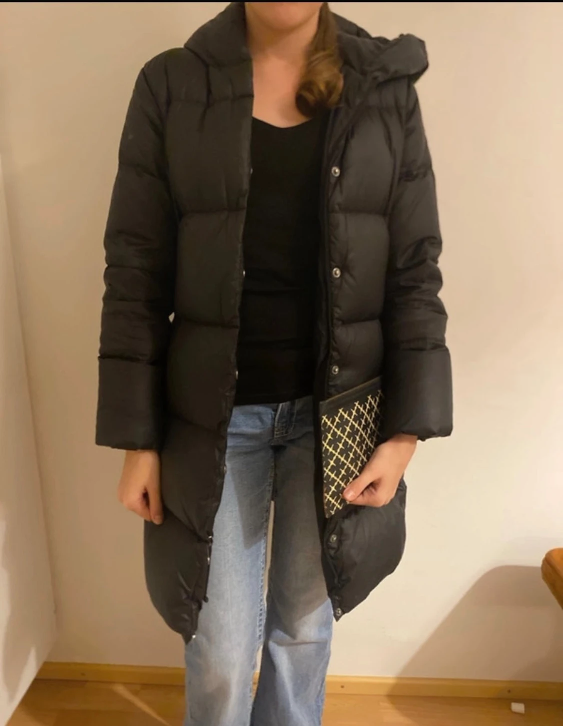 Svart lång dunjacka Polo Ralph Lauren