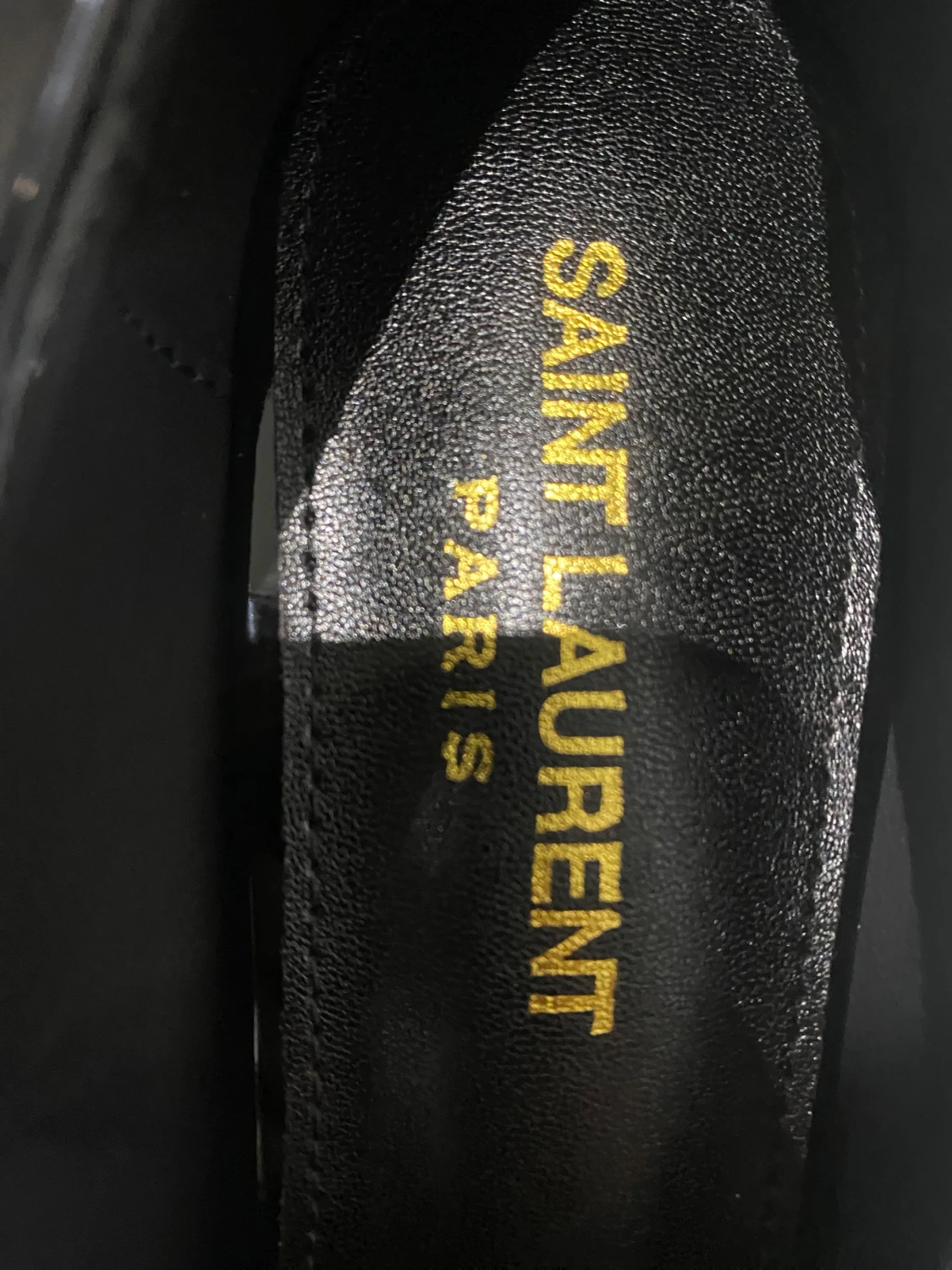 Svarta Saint Laurent pumps med YSL-klack - 2