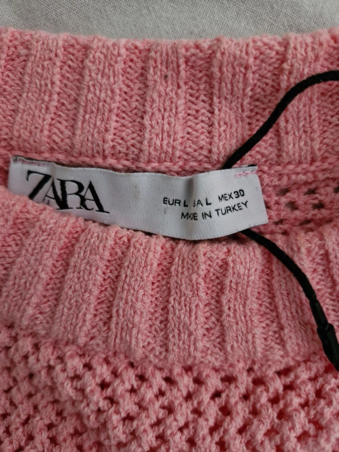 Rosa stickad ärmlös topp från Zara - 1