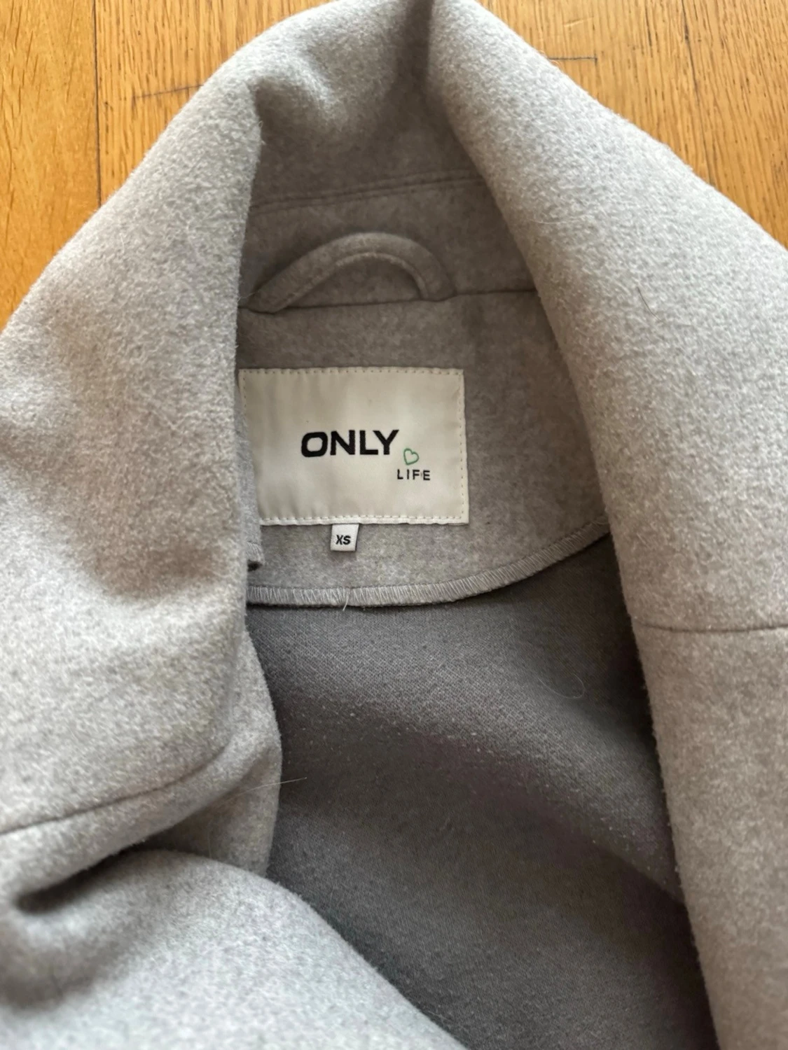 Ljusgrå kappa från ONLY, XS - 1