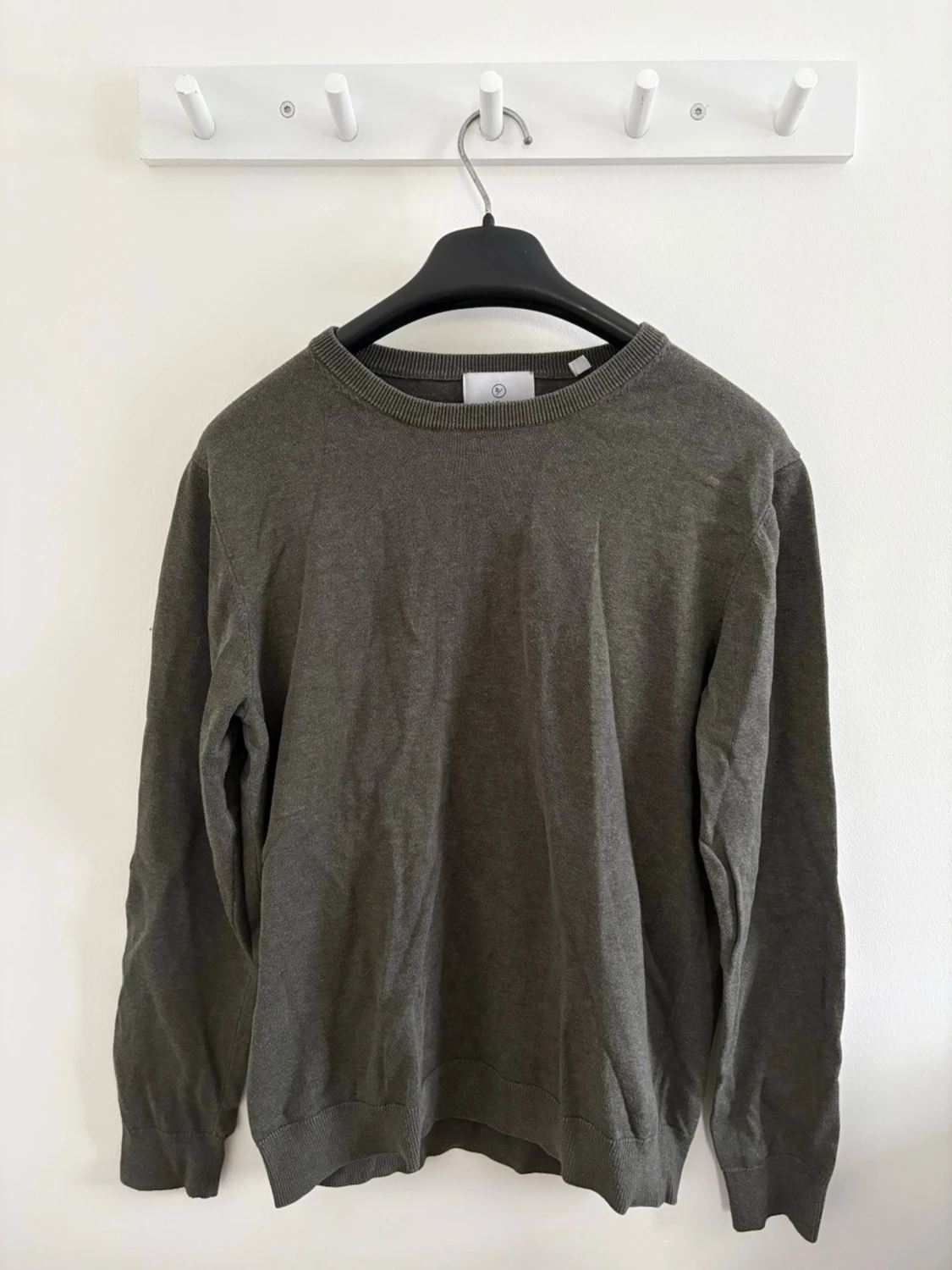 Herr mörkgrön basic sweatshirt 