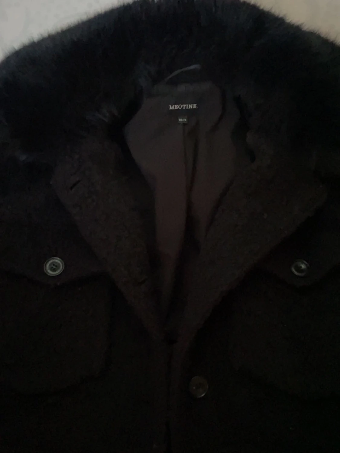 Svart teddyjacka från Meotine - 1