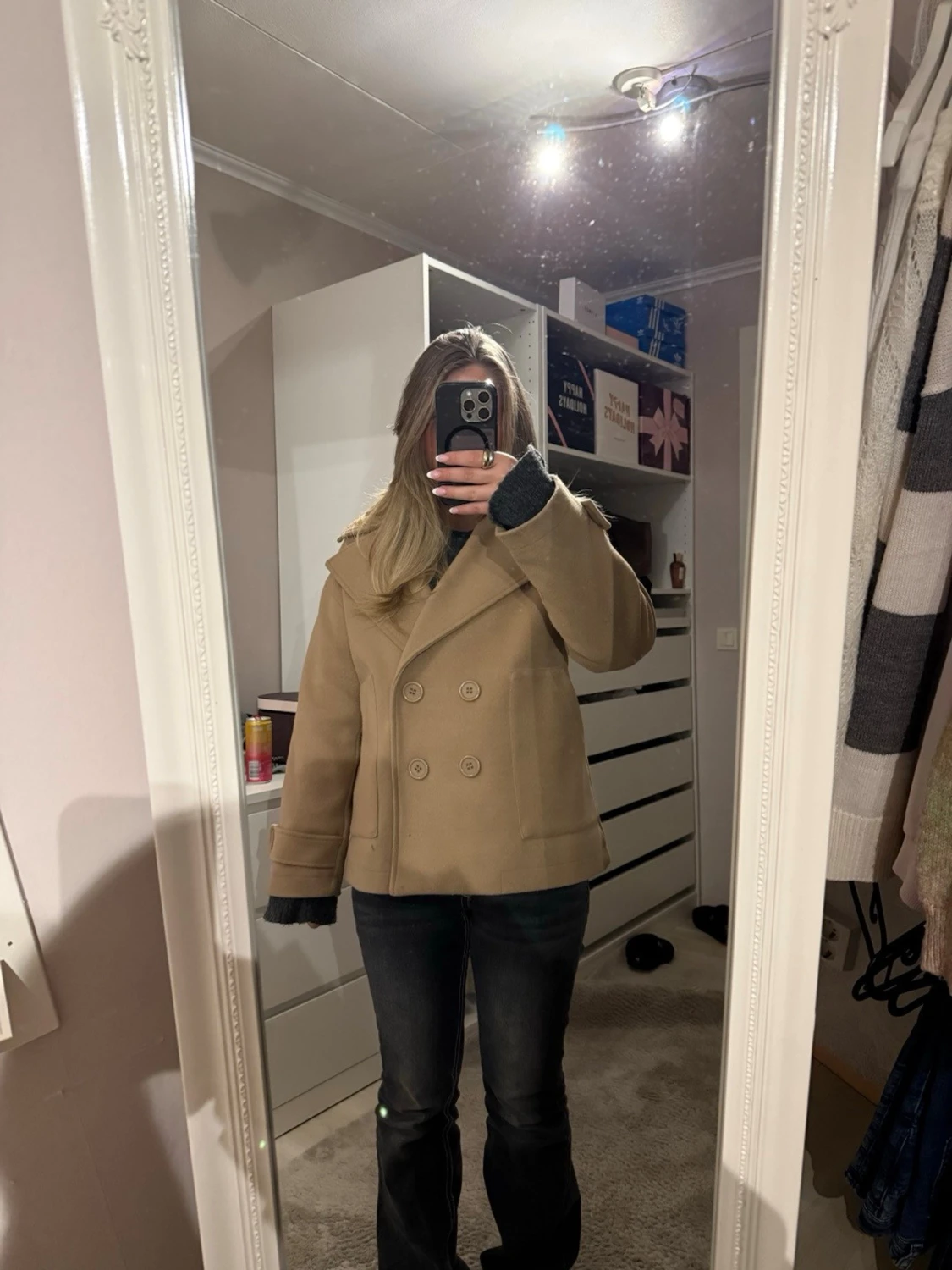 Beige kappa från design by si