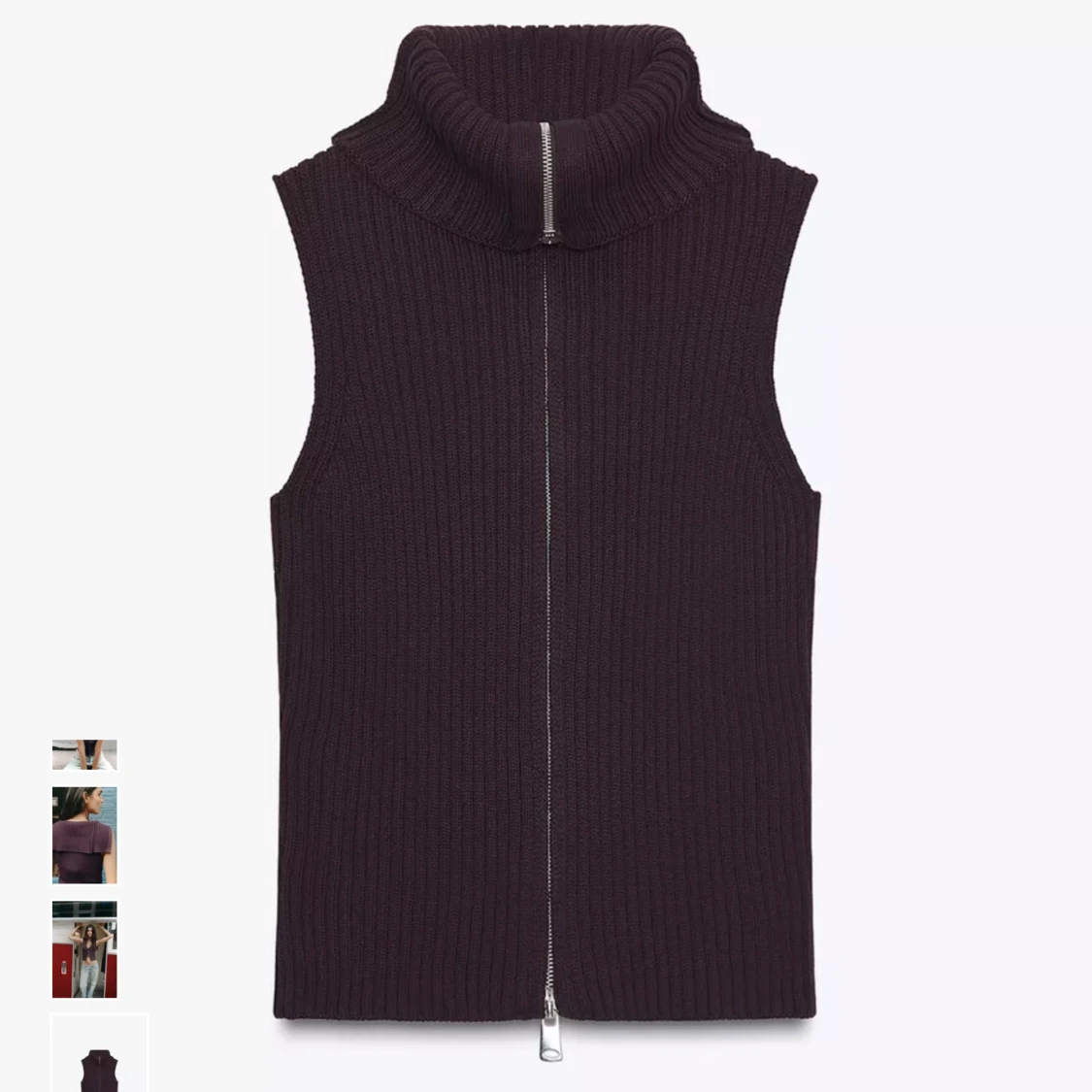 Ribbad polotopp med dragkedja - 2