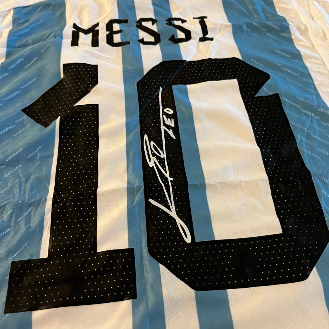 Signerad Messi Argentina matchtröja - 1