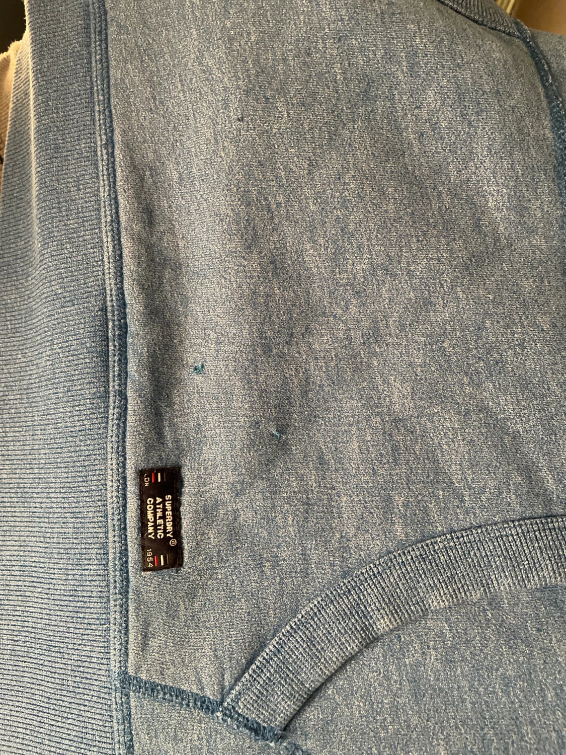 Blå hoodie från Superdry med tryck - 3
