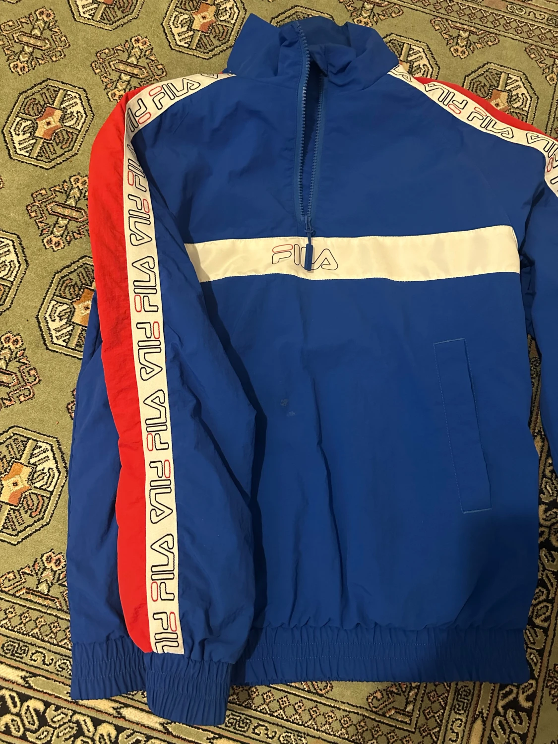 Blå FILA vindjacka med half zip XS - 3