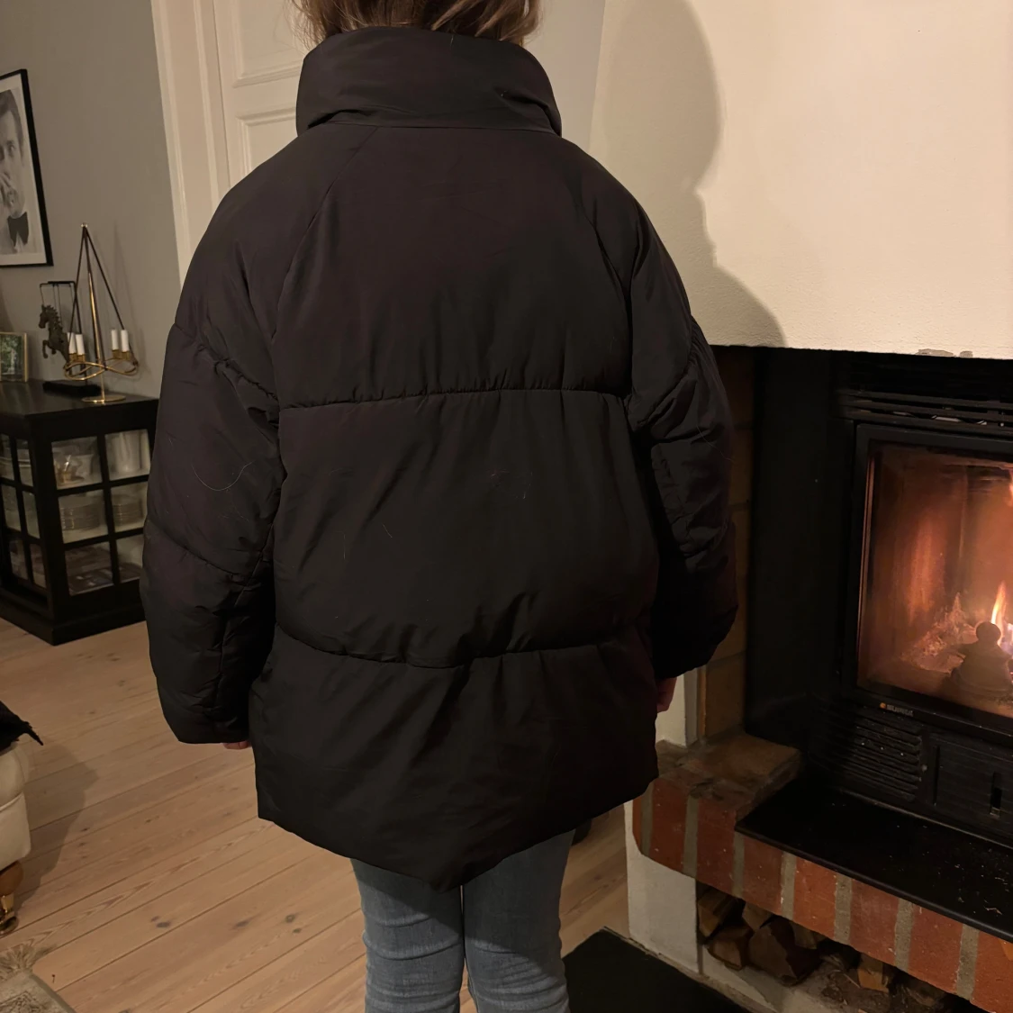 Svart oversized pufferjacka - 1