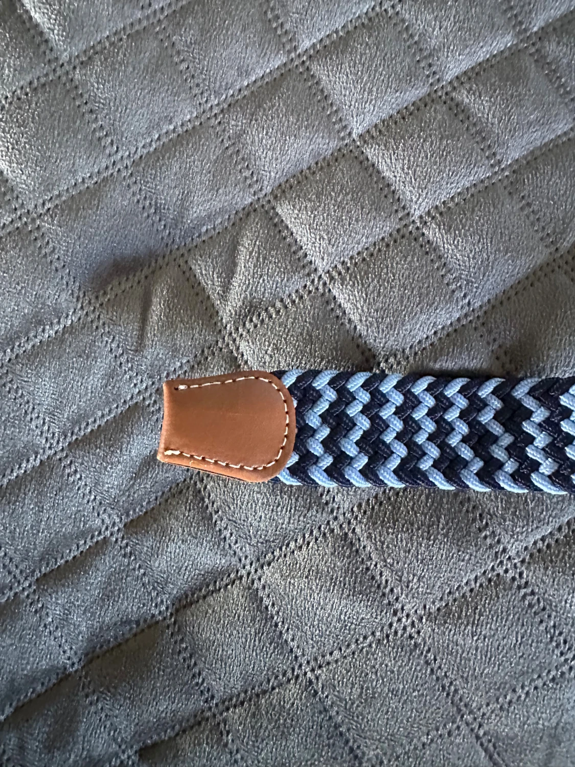 Blått och brunt flätat bälte - 2