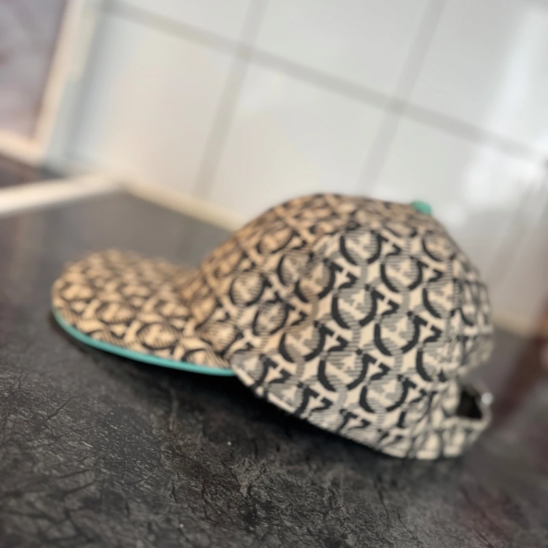 Beige och svart mönstrad keps Salvatore Ferragamo - 3