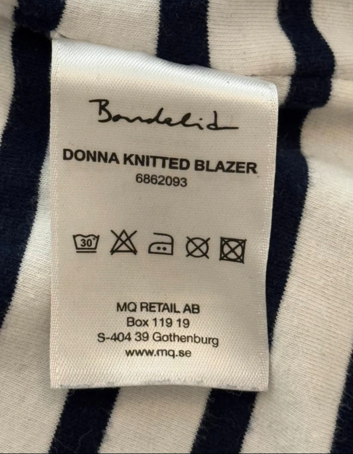 Marinblå kofta från Bondelid XS