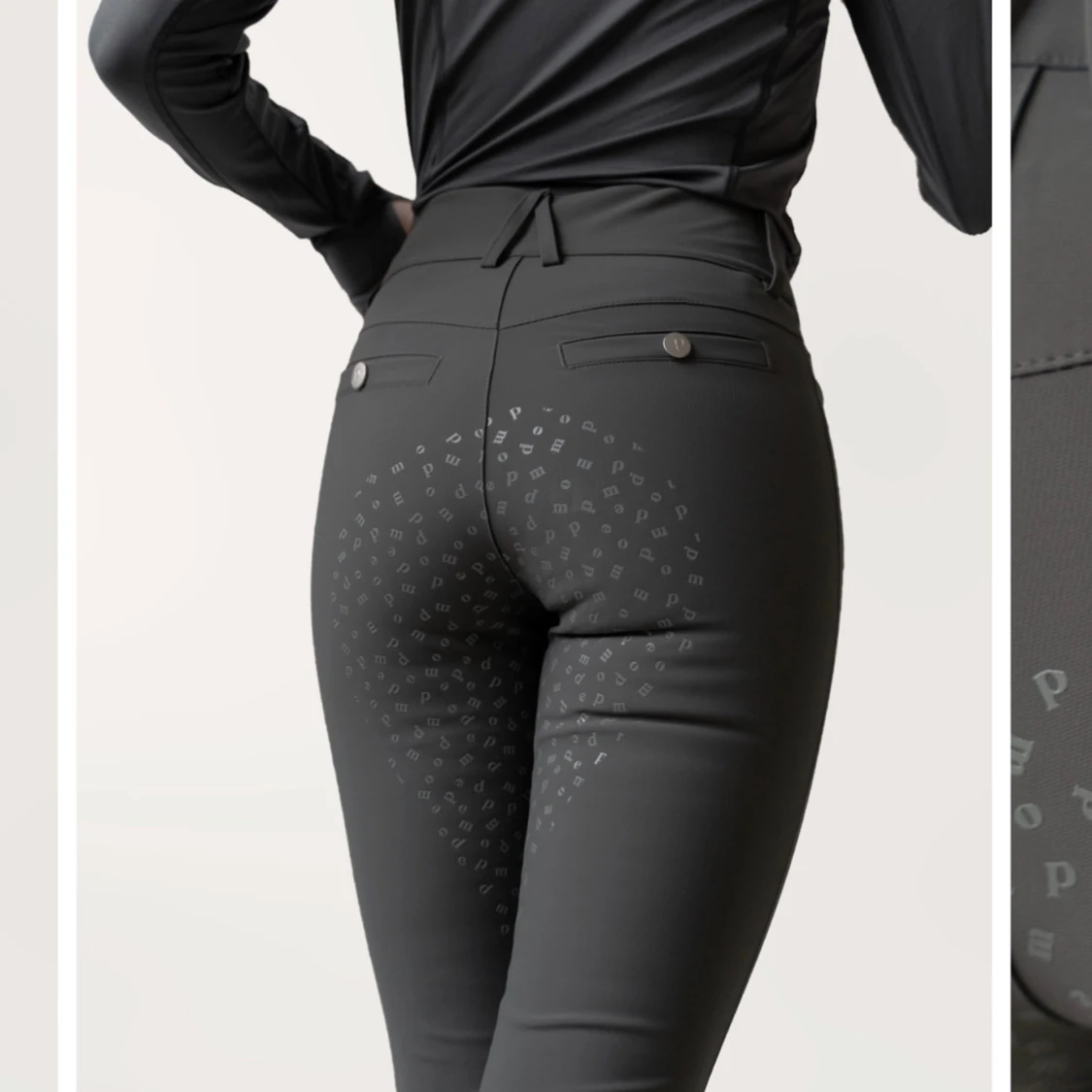 Mörkgrå ridbyxor  - 1