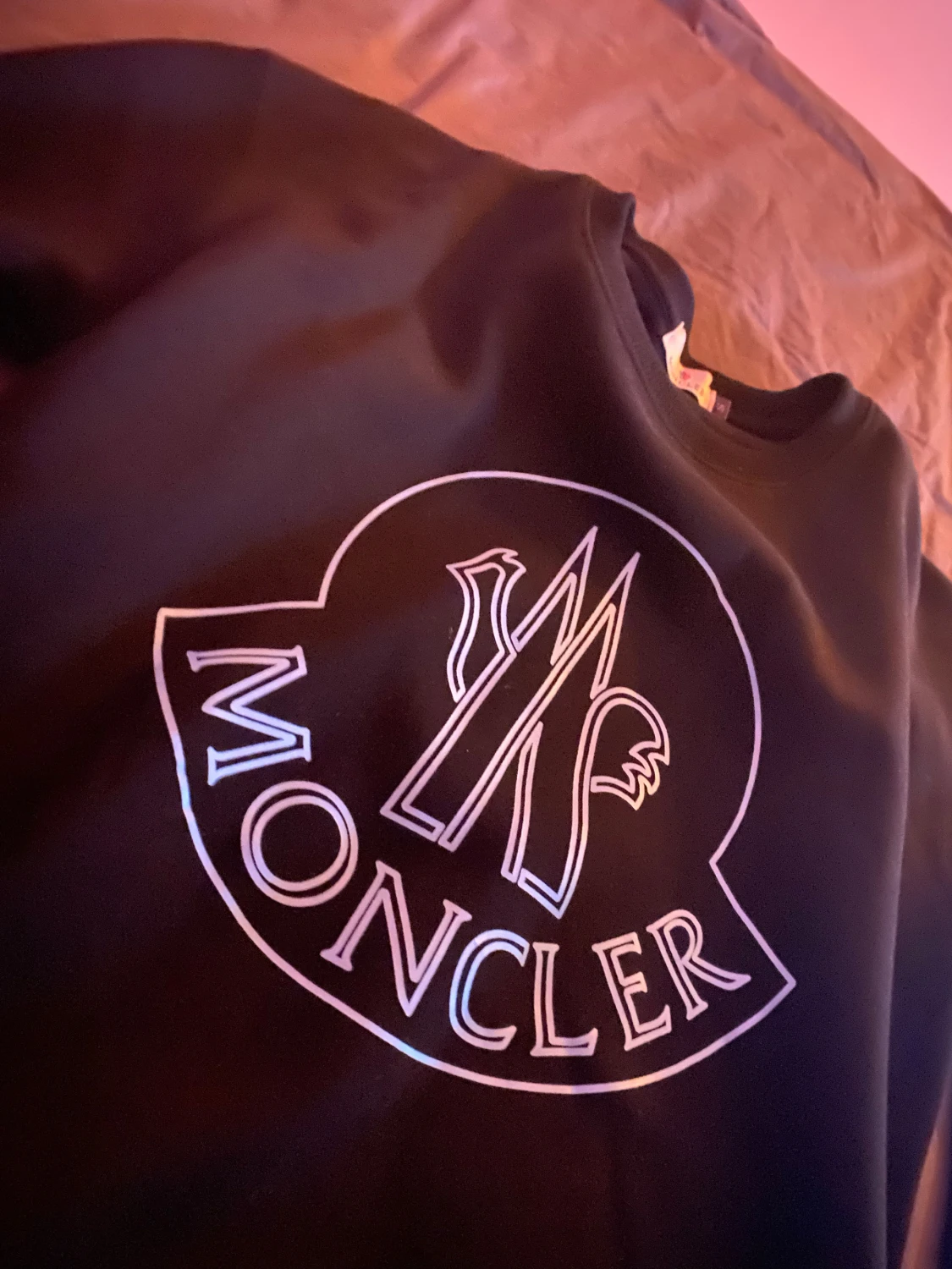 Svart Moncler sweatshirt med stor logga - 2