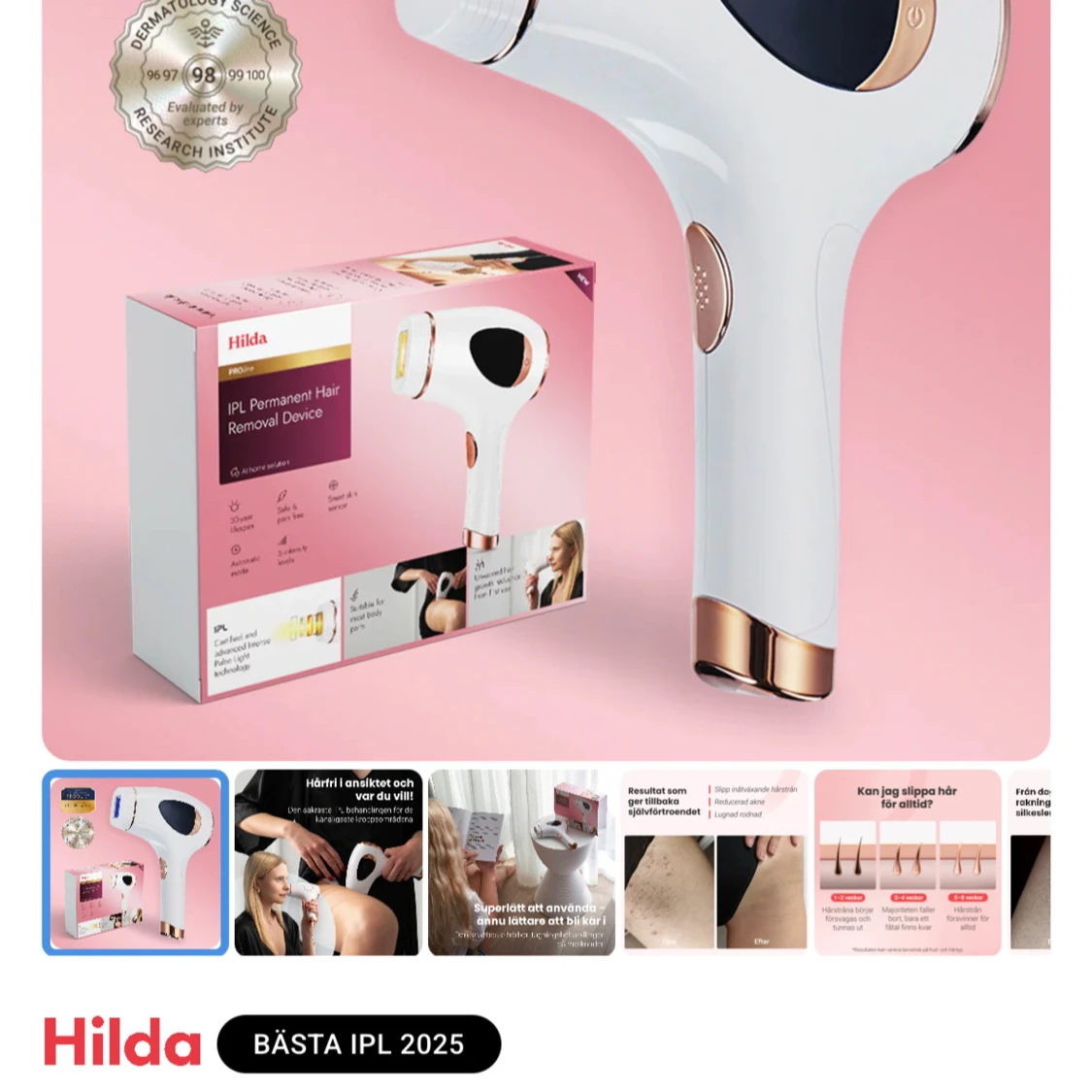 Hilda IPL Permanent Hair Removal Device