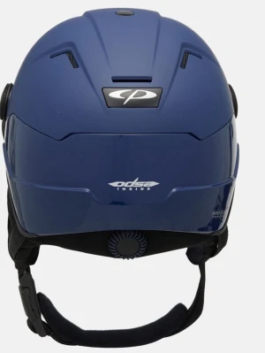 Blå skid/snowboardhjälm från CP - Snygg blå hjälm från CP med integrerat visir och justerbar passform. Perfekt för skidåkning eller snowboard för dig som vill ha en modern men samtidigt sportig look.