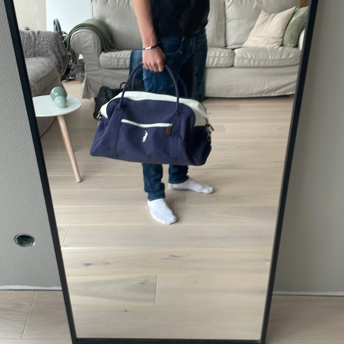Blå och vit weekendbag från Polo Ralph Lauren - 2
