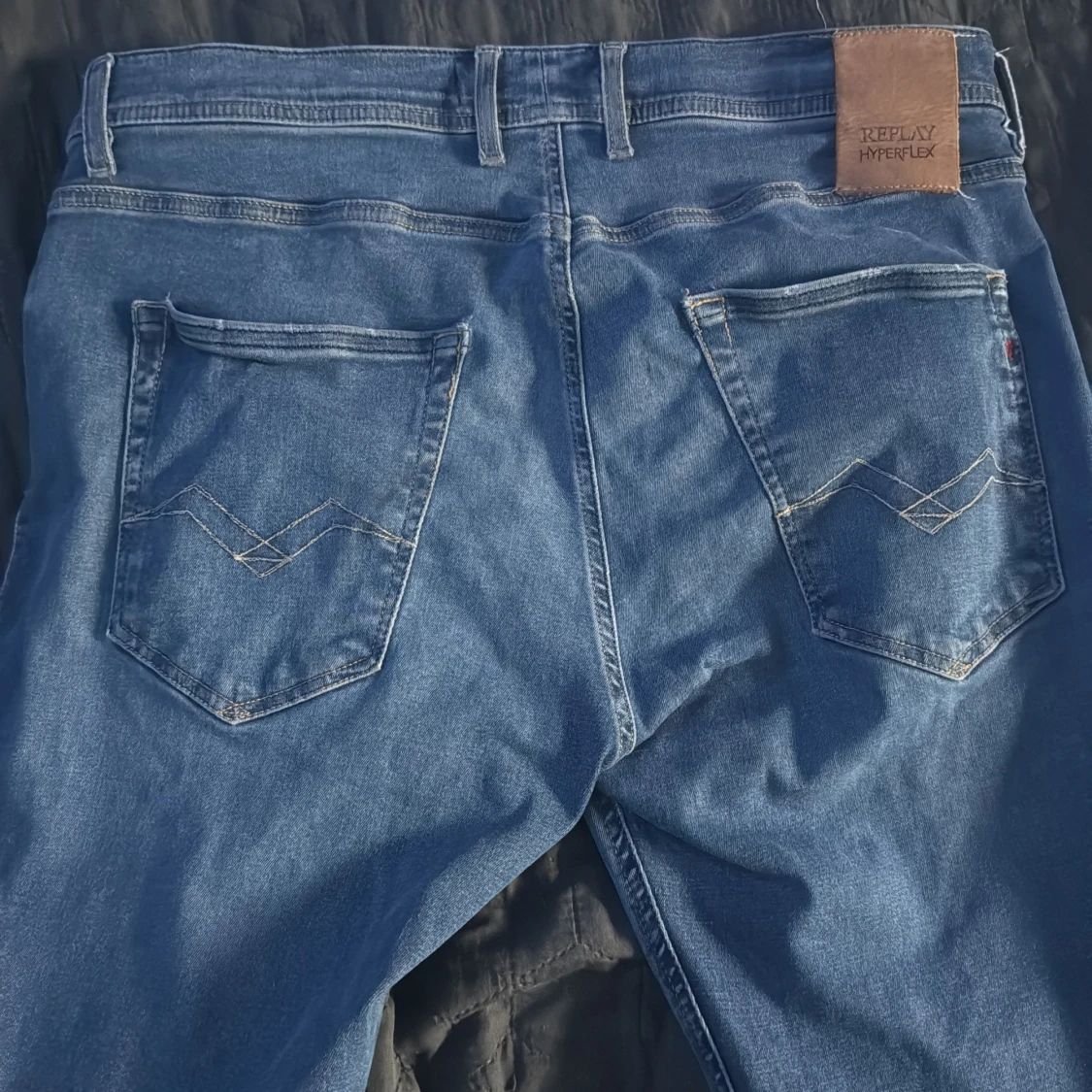 Blå Replay Grover Hyperflex jeans