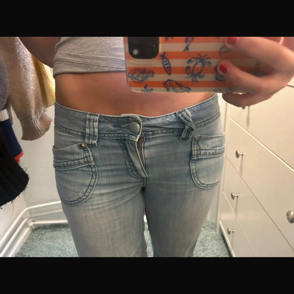 Ljusblå bootcut jeans från Orsay - 1