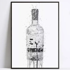 Vodka Poster - Trendig ”Vodka” poster i skvättstuk. Postern är i storlek 40x60 (Ram ingår ej)