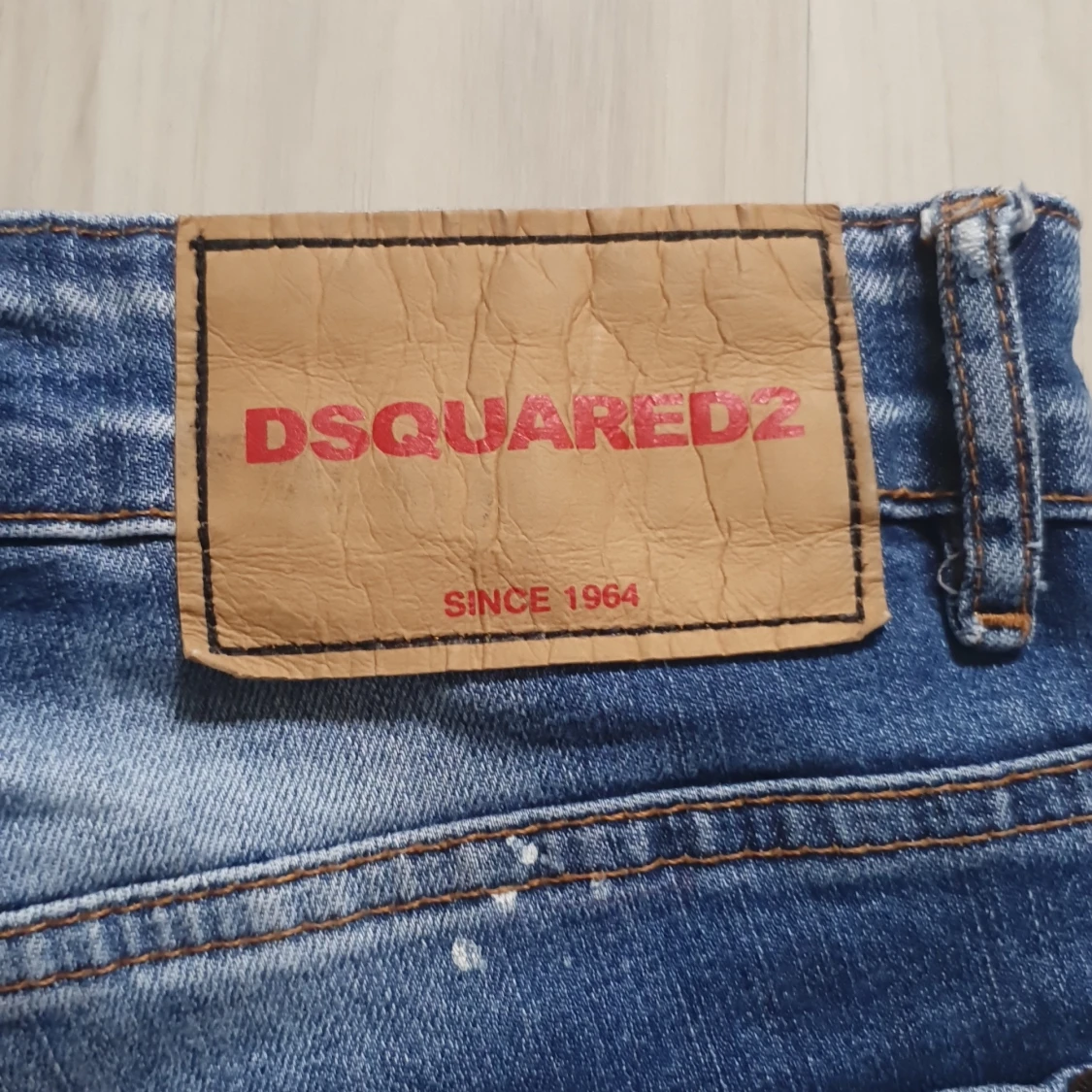 Dsquared2 slitna jeansshorts blå - 2