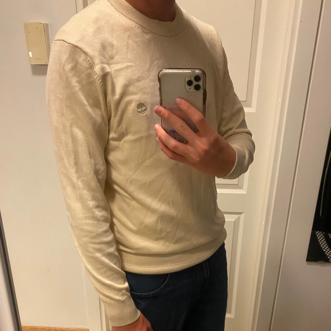 Beige bomullströja från Timberland