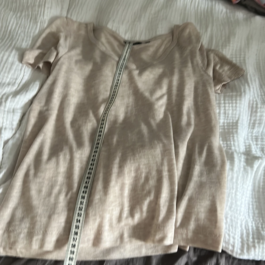 Beige t-shirt från Lindex, storlek S - 4