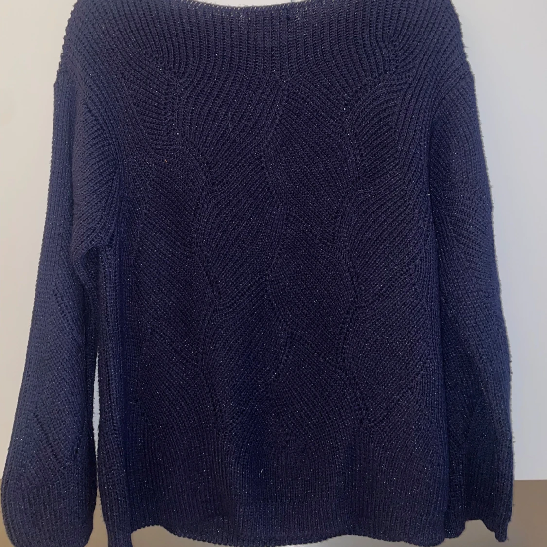 Mörkblå stickad tröja Massimo Dutti - 2