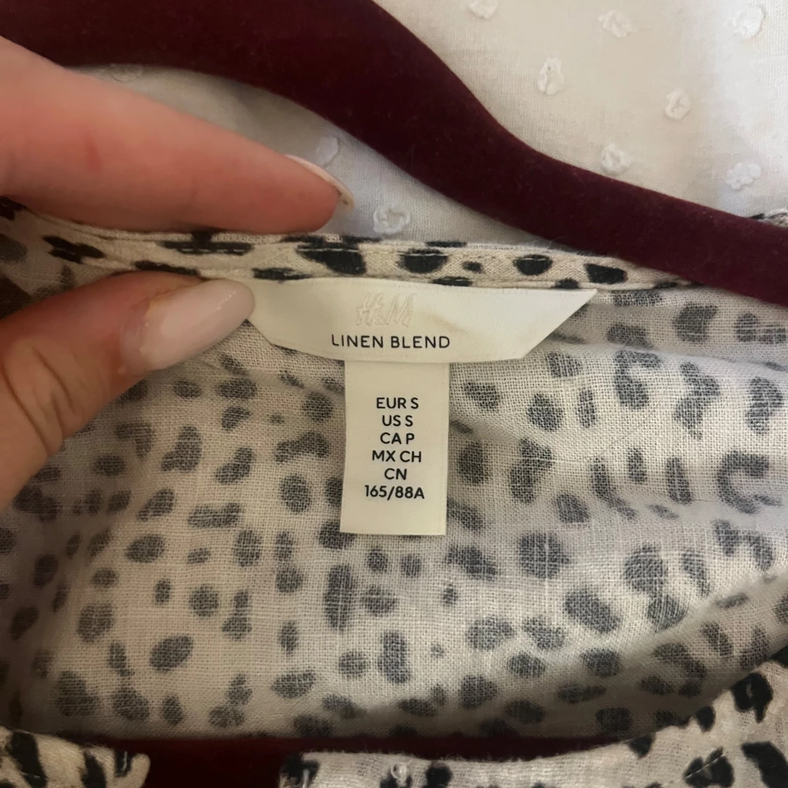 Leopardmönstrad linneblus H&M S - 2