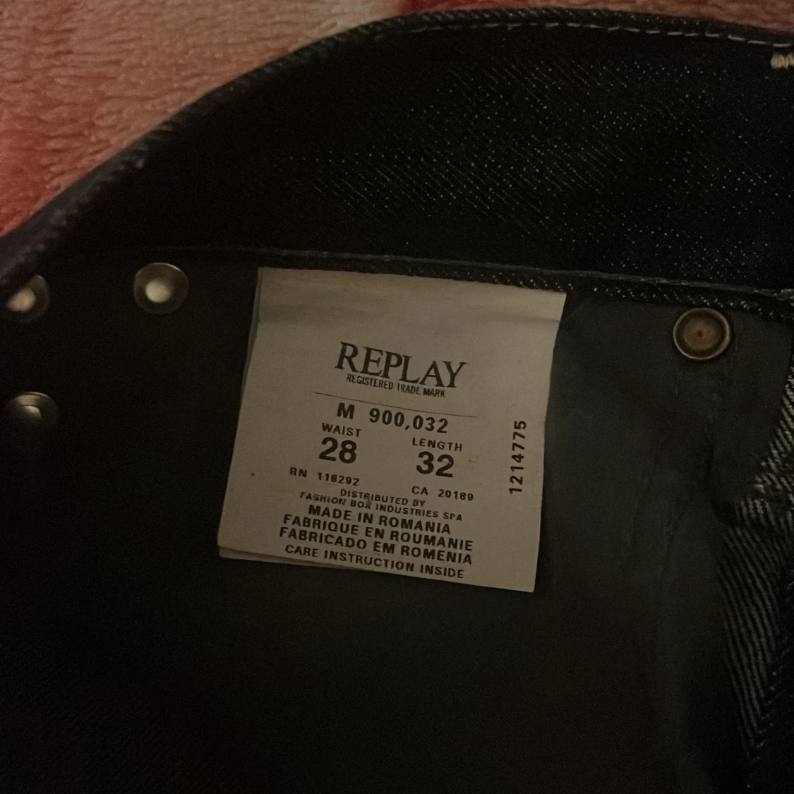 Replay mörkblå jeans straight fit - 4