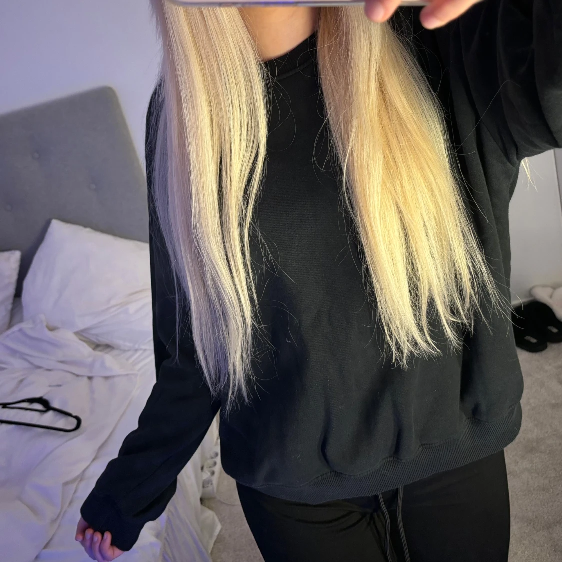 Svart oversized sweatshirt - 2