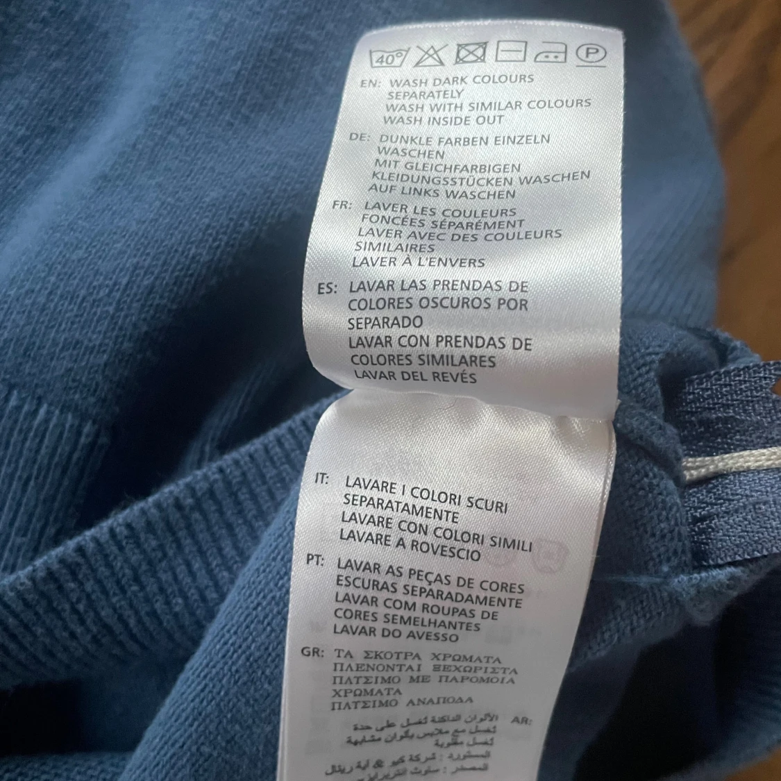 Blå stickad tröja från GANT, L - 3
