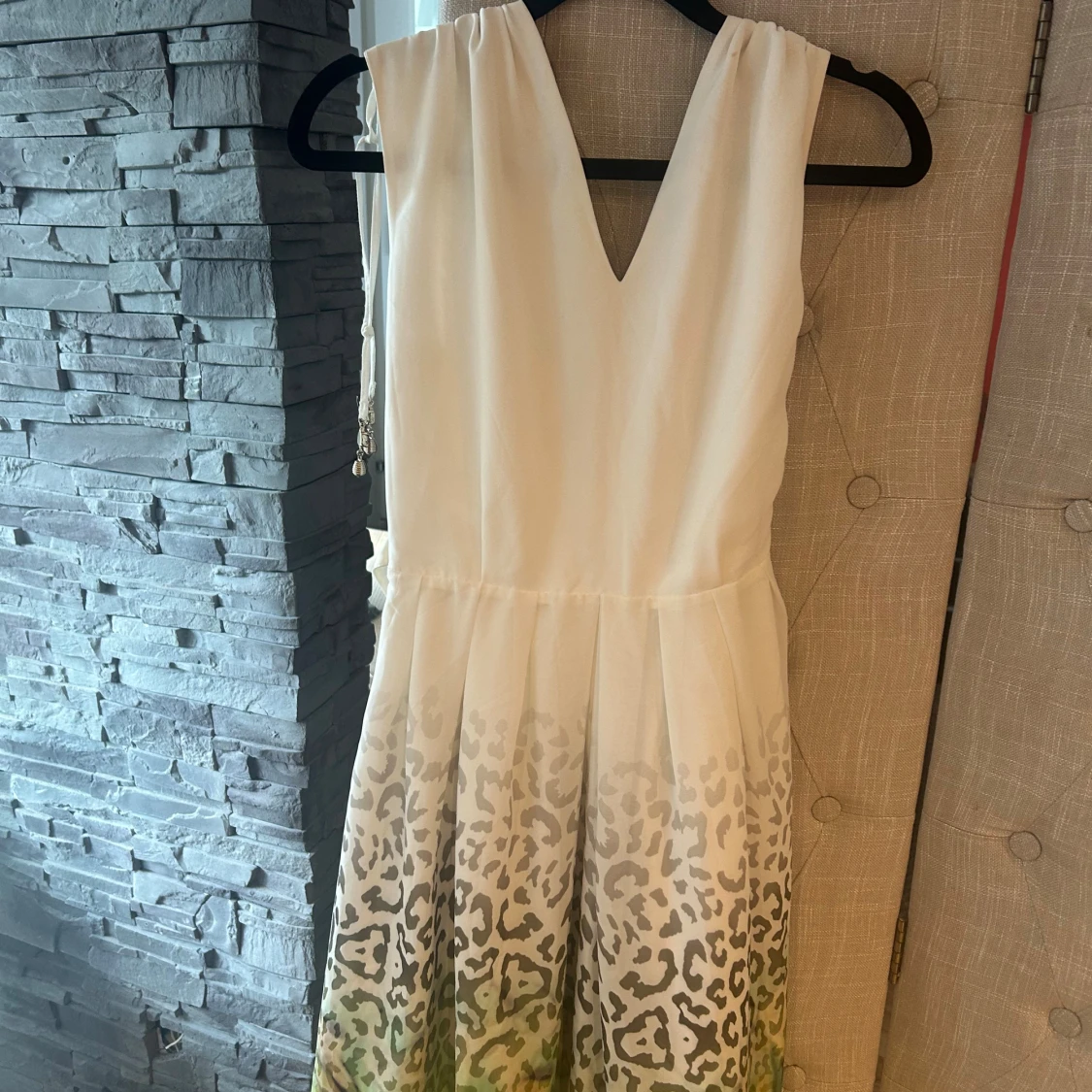 Vit leopardmönstrad klänning Samofono - 1