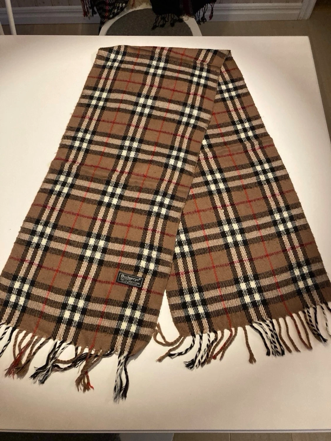 Rutig halsduk från Burberrys i ull - 2