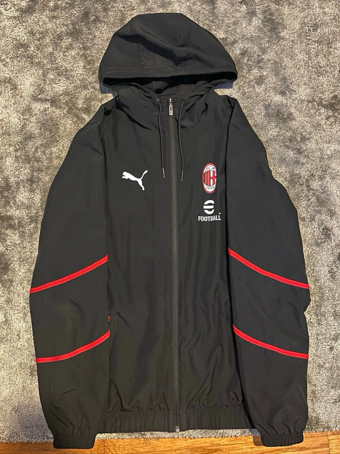 Svart AC Milan vindjacka 