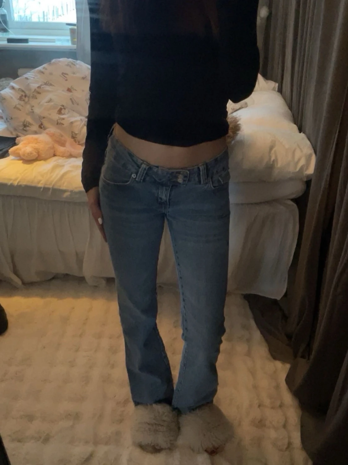 Lågmidjade blå jeans bootcut - 3