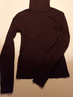 Mörkbrun polotopp med långa ärmar - En mörkbrun polotopp med lång ärm och tight passform. Toppen är ribbad och har en klassisk polokrage som sitter snyggt runt halsen.  Pris kan diskuteras vid snabba köp🥰