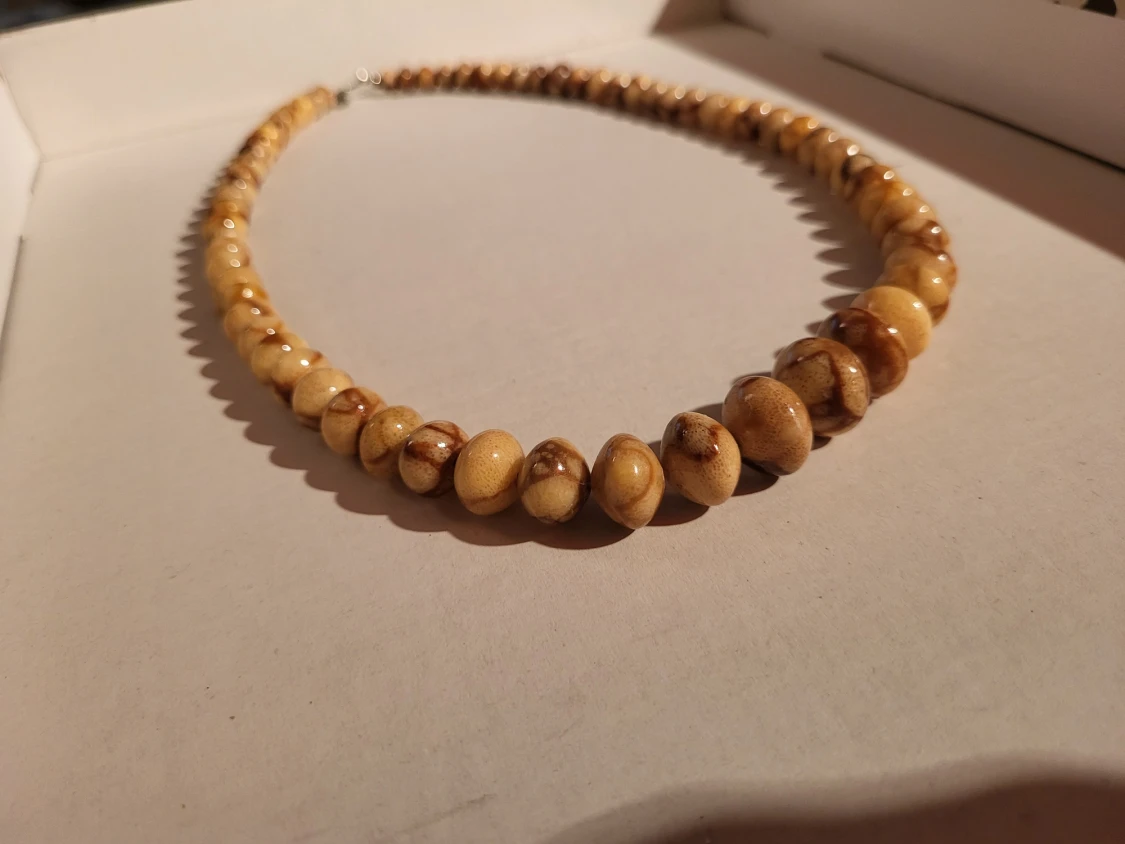 Vintage Jasper necklace 1980s - 1