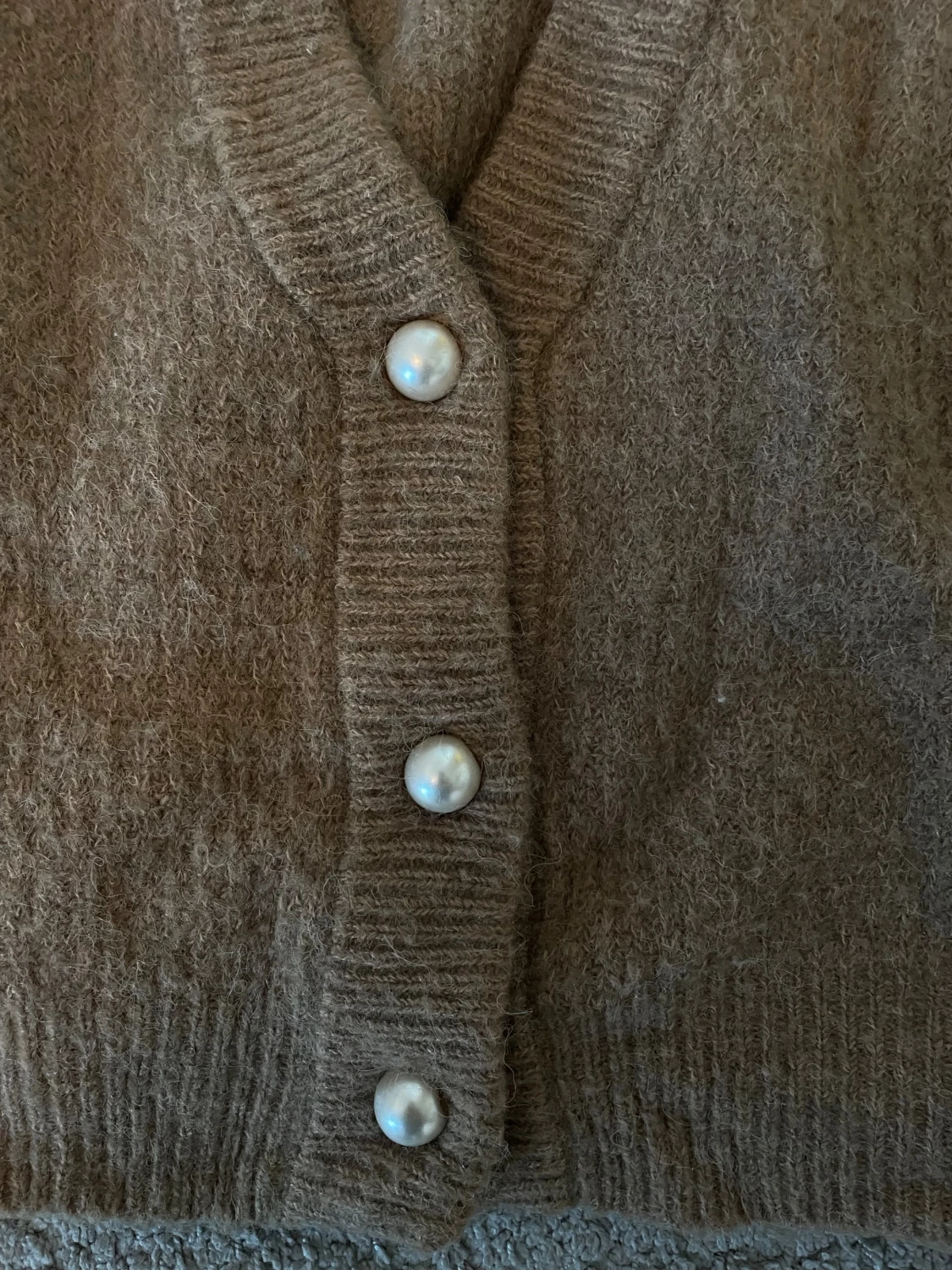 Brun stickad kofta från ICHI - 2