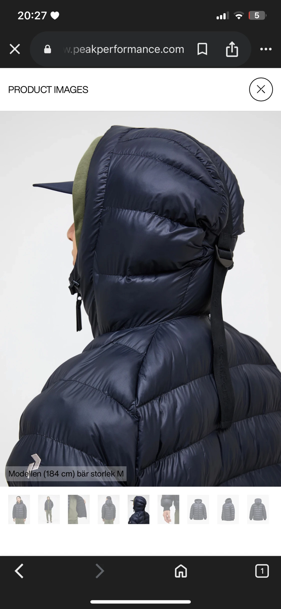 Mörkblå dunjacka Peak Performance - 2