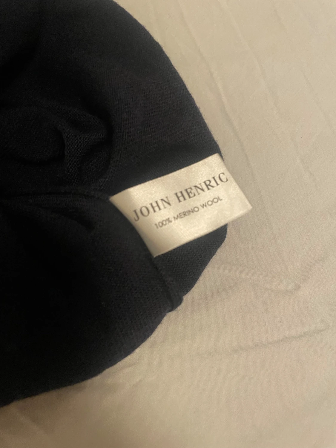 Mörkblå merinoulltröja John Henric - 3