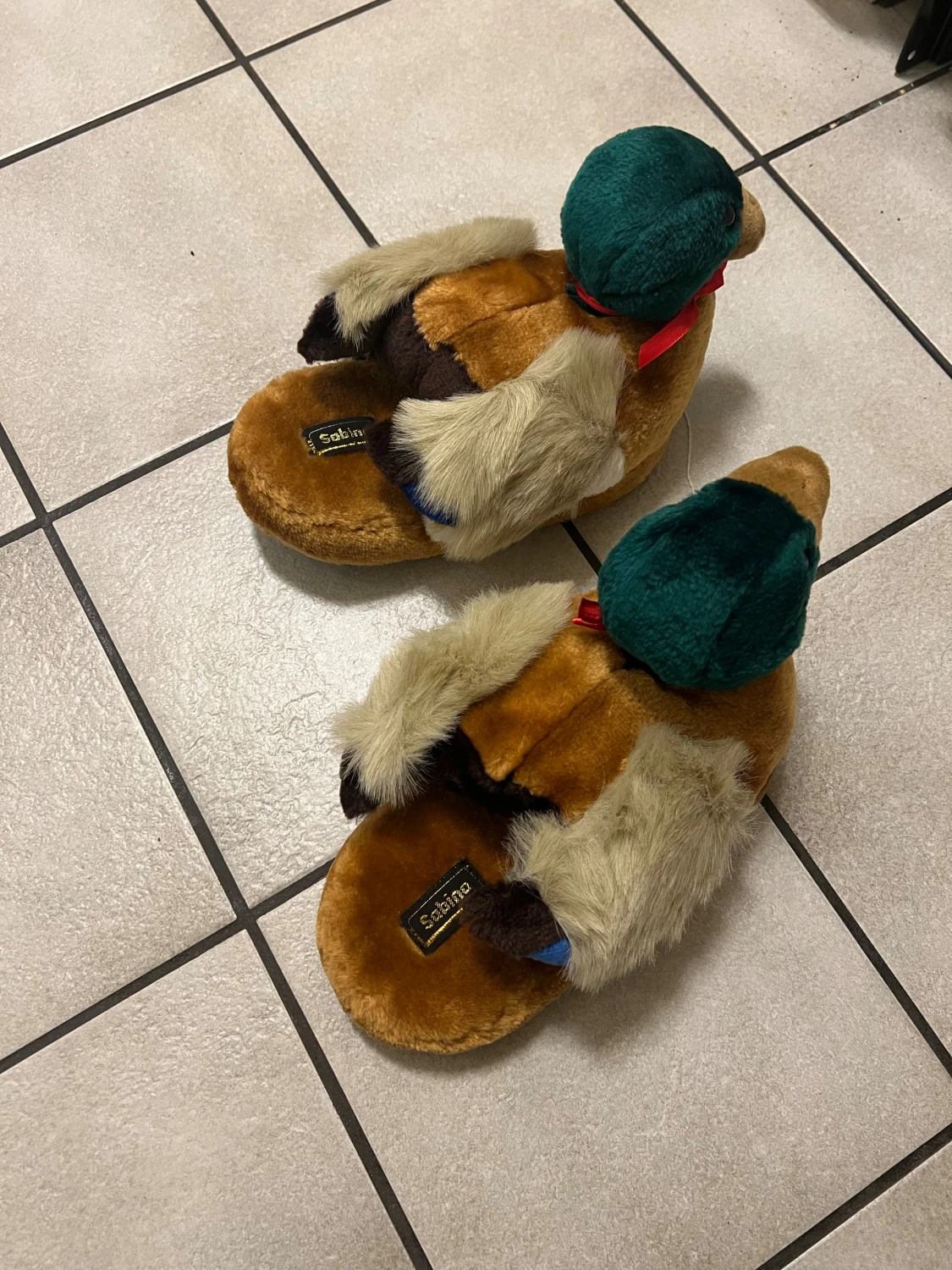 Anktofflor i plysch från Sabina, S, storlek 37/38 - 1