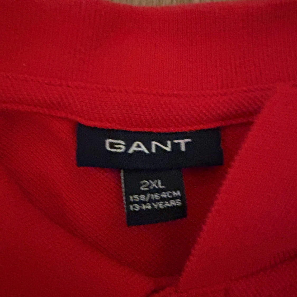 Röd pikétröja från GANT 164 cm  - 2